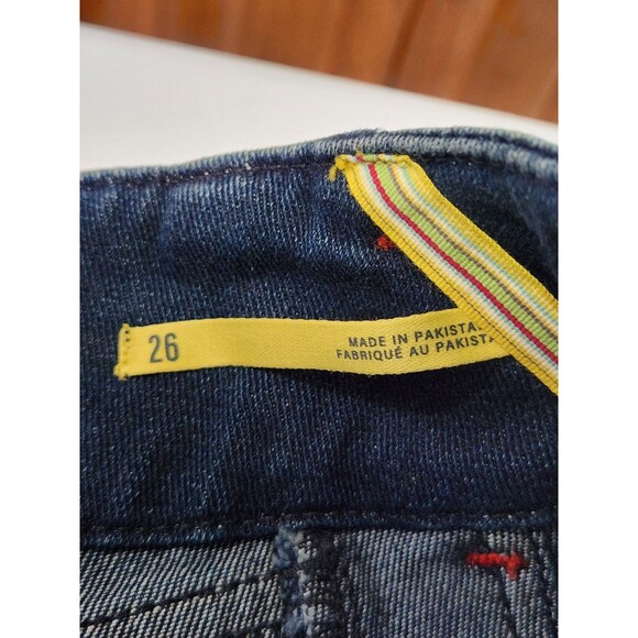 Anthropologie Maeve NWT Size 26 High Rise Slim Ankle Jeans Dark Wash Stretch - Picture 9 of 13